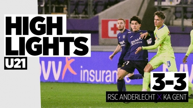Embedded thumbnail for U21 : RSCA 3-3 KAA Gent
